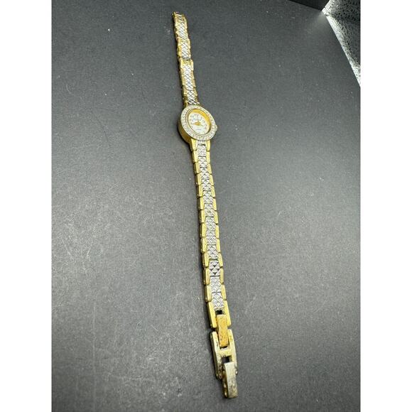 Precision by Gruen GP447L Gold and Silver Crystal Oval Ladies Quartz Watch main image 5